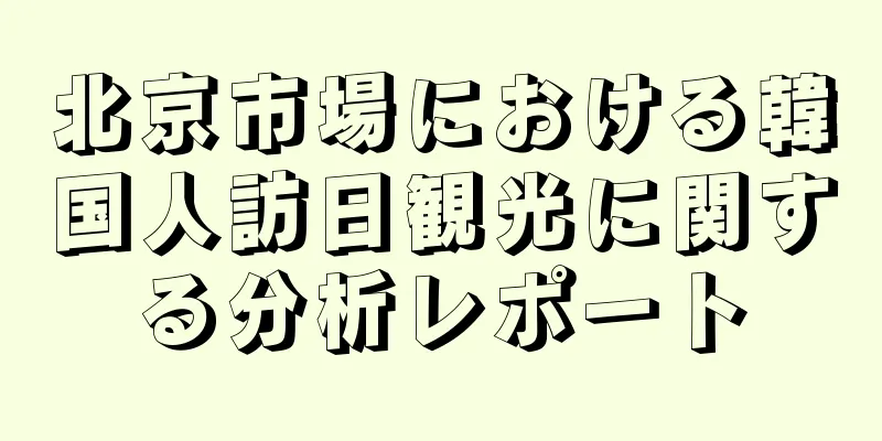 北京市場における韓国人訪日観光に関する分析レポート