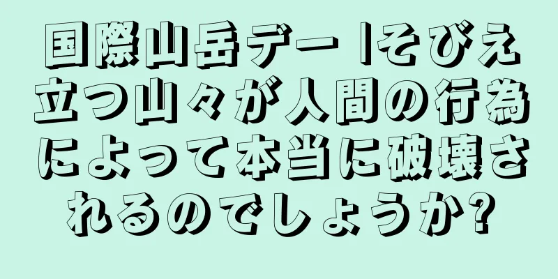 国際山岳デー |そびえ立つ山々が人間の行為によって本当に破壊されるのでしょうか?
