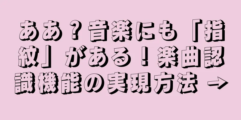 ああ？音楽にも「指紋」がある！楽曲認識機能の実現方法 →