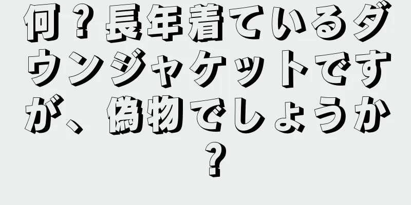 何？長年着ているダウンジャケットですが、偽物でしょうか？