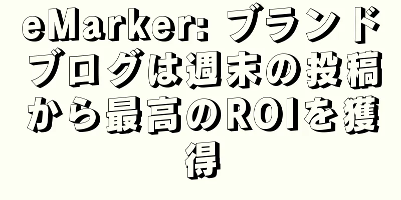 eMarker: ブランドブログは週末の投稿から最高のROIを獲得