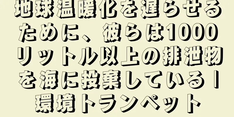 地球温暖化を遅らせるために、彼らは1000リットル以上の排泄物を海に投棄している |環境トランペット