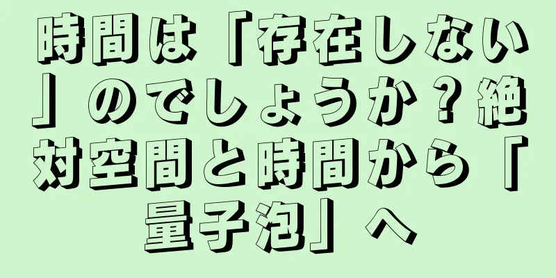時間は「存在しない」のでしょうか？絶対空間と時間から「量子泡」へ