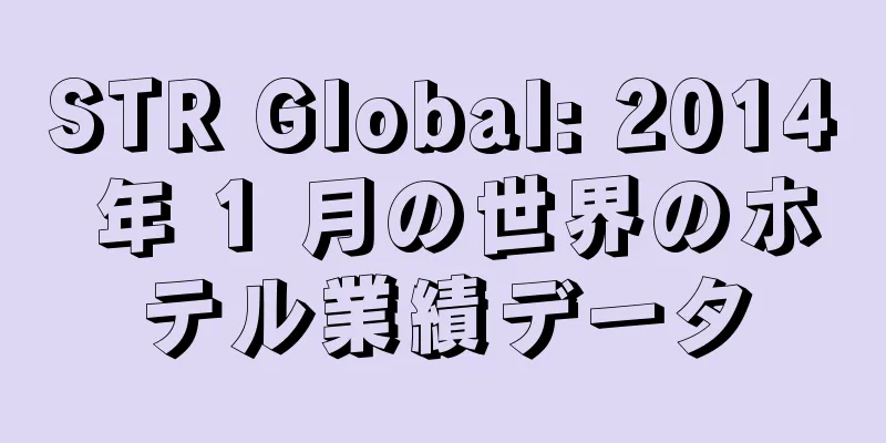 STR Global: 2014 年 1 月の世界のホテル業績データ
