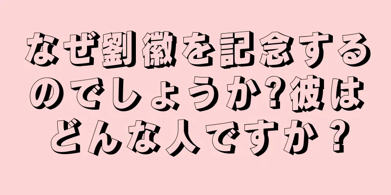 なぜ劉徽を記念するのでしょうか?彼はどんな人ですか？