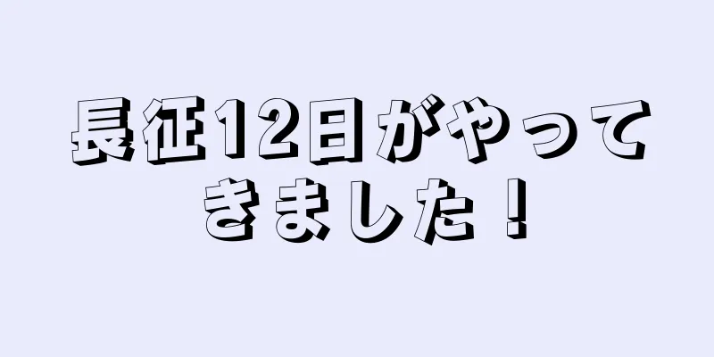 長征12日がやってきました！