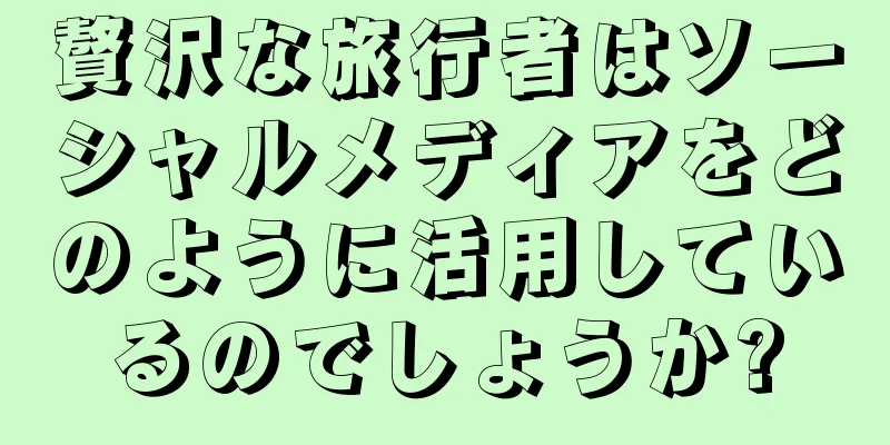 贅沢な旅行者はソーシャルメディアをどのように活用しているのでしょうか?