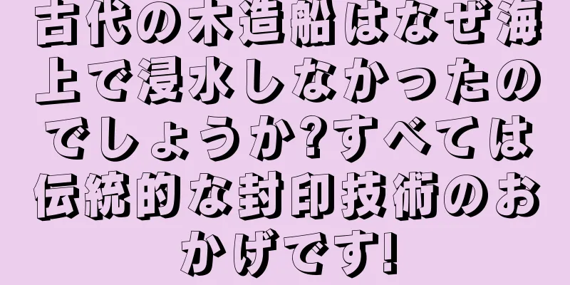 古代の木造船はなぜ海上で浸水しなかったのでしょうか?すべては伝統的な封印技術のおかげです!