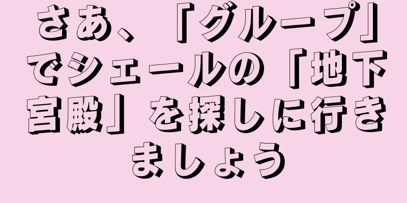 さあ、「グループ」でシェールの「地下宮殿」を探しに行きましょう