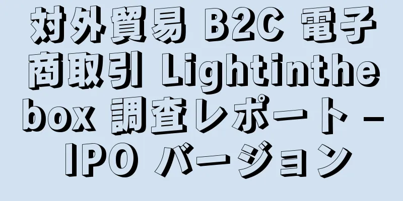 対外貿易 B2C 電子商取引 Lightinthebox 調査レポート – IPO バージョン
