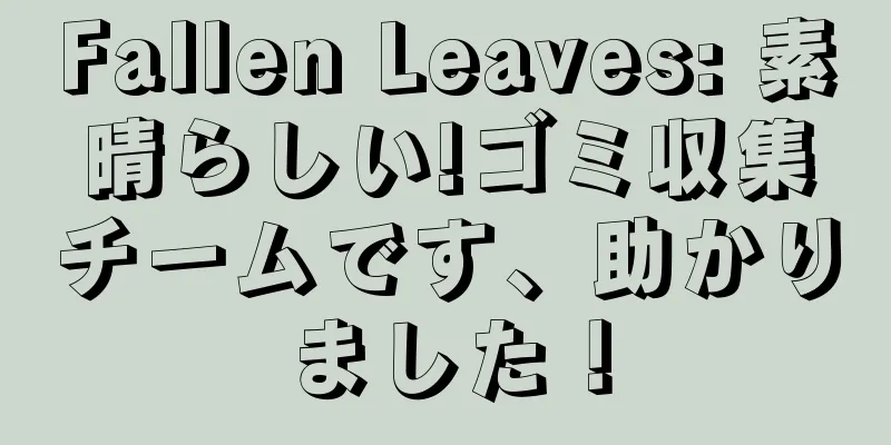 Fallen Leaves: 素晴らしい!ゴミ収集チームです、助かりました！