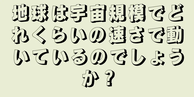 地球は宇宙規模でどれくらいの速さで動いているのでしょうか？