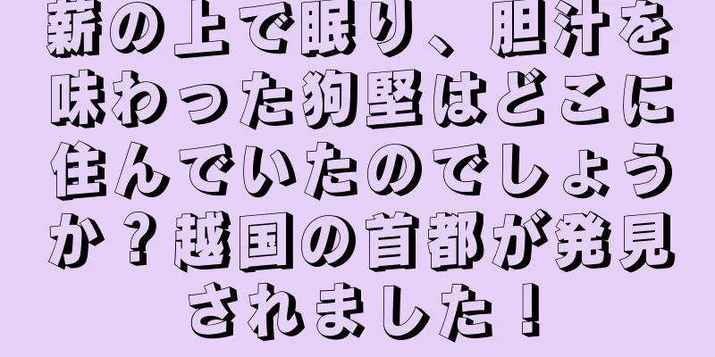 薪の上で眠り、胆汁を味わった狗堅はどこに住んでいたのでしょうか？越国の首都が発見されました！
