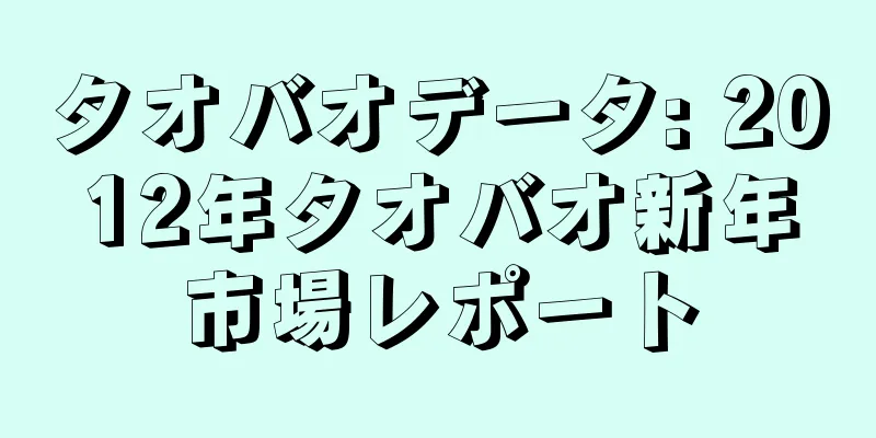 タオバオデータ: 2012年タオバオ新年市場レポート