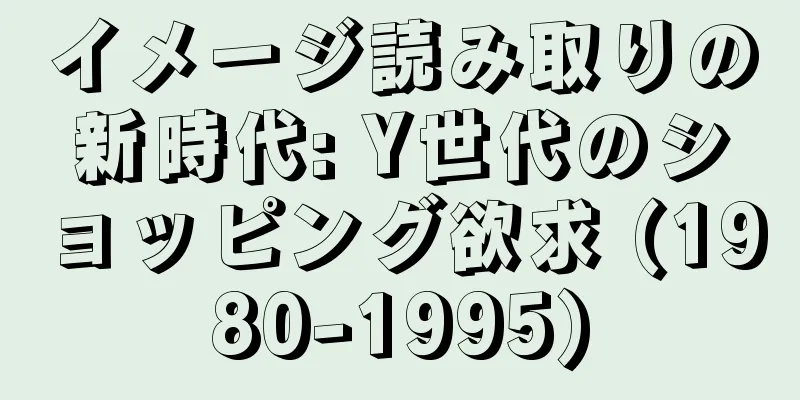イメージ読み取りの新時代: Y世代のショッピング欲求 (1980-1995)