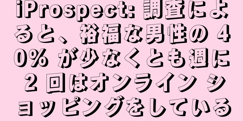 iProspect: 調査によると、裕福な男性の 40% が少なくとも週に 2 回はオンライン ショッピングをしている