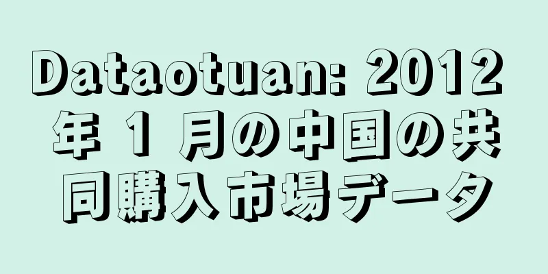 Dataotuan: 2012 年 1 月の中国の共同購入市場データ