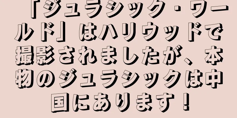 「ジュラシック・ワールド」はハリウッドで撮影されましたが、本物のジュラシックは中国にあります！