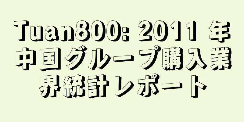 Tuan800: 2011 年中国グループ購入業界統計レポート