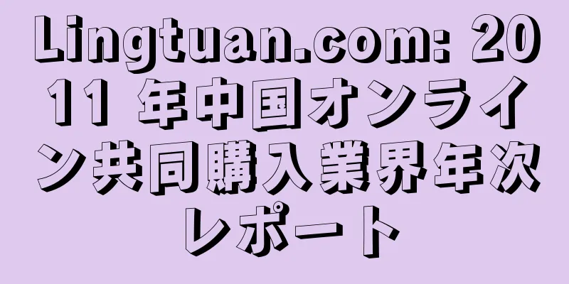 Lingtuan.com: 2011 年中国オンライン共同購入業界年次レポート