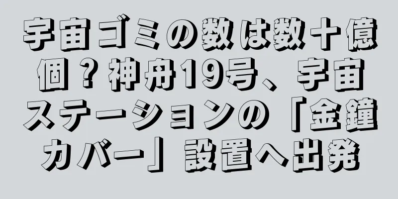 宇宙ゴミの数は数十億個？神舟19号、宇宙ステーションの「金鐘カバー」設置へ出発