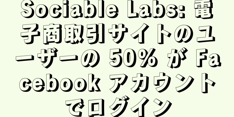 Sociable Labs: 電子商取引サイトのユーザーの 50% が Facebook アカウントでログイン