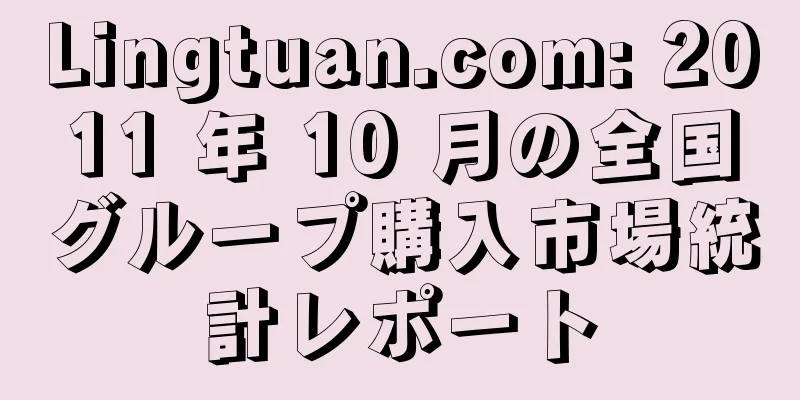 Lingtuan.com: 2011 年 10 月の全国グループ購入市場統計レポート