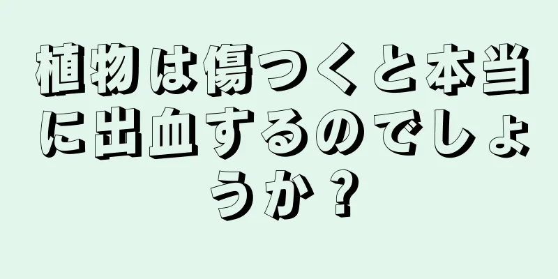 植物は傷つくと本当に出血するのでしょうか？