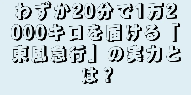 わずか20分で1万2000キロを届ける「東風急行」の実力とは？