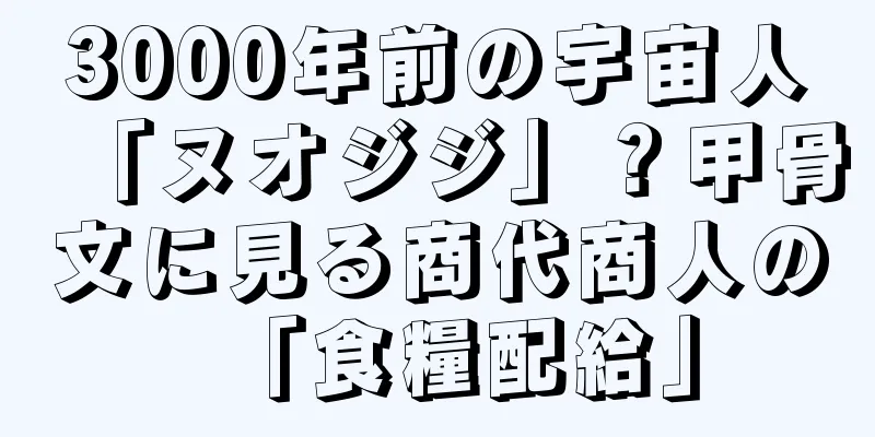 3000年前の宇宙人「ヌオジジ」？甲骨文に見る商代商人の「食糧配給」