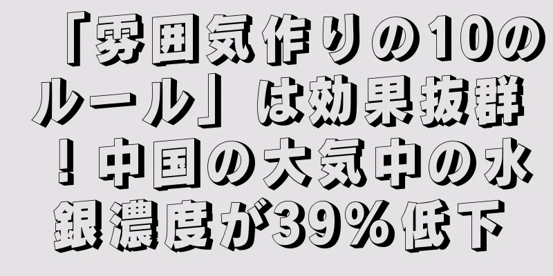 「雰囲気作りの10のルール」は効果抜群！中国の大気中の水銀濃度が39%低下