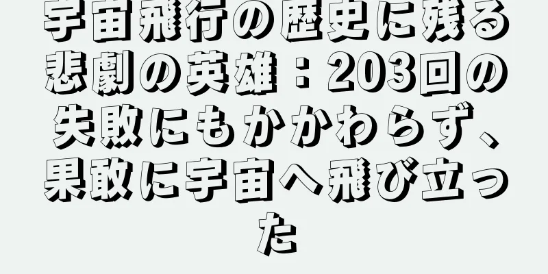 宇宙飛行の歴史に残る悲劇の英雄：203回の失敗にもかかわらず、果敢に宇宙へ飛び立った