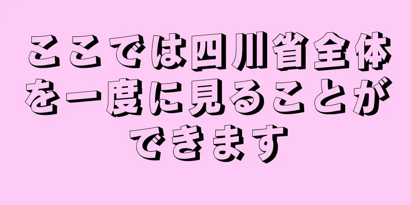 ここでは四川省全体を一度に見ることができます