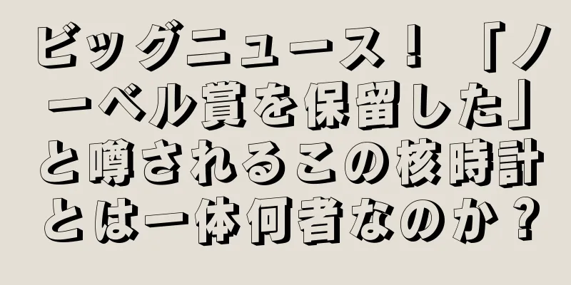 ビッグニュース！ 「ノーベル賞を保留した」と噂されるこの核時計とは一体何者なのか？
