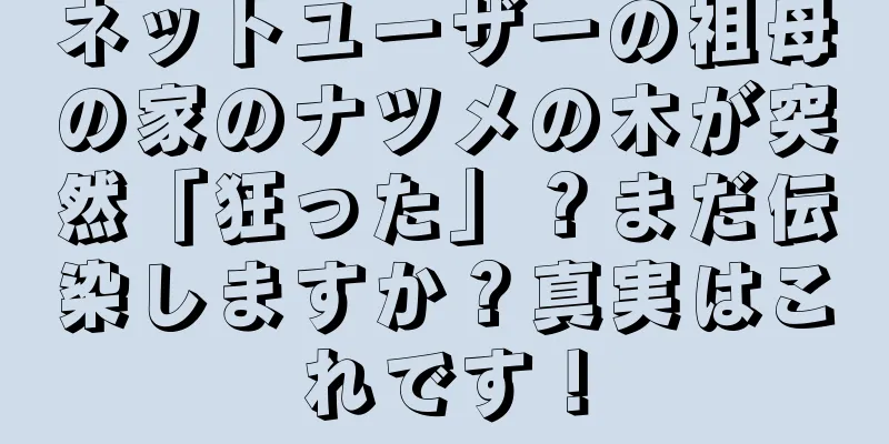 ネットユーザーの祖母の家のナツメの木が突然「狂った」？まだ伝染しますか？真実はこれです！