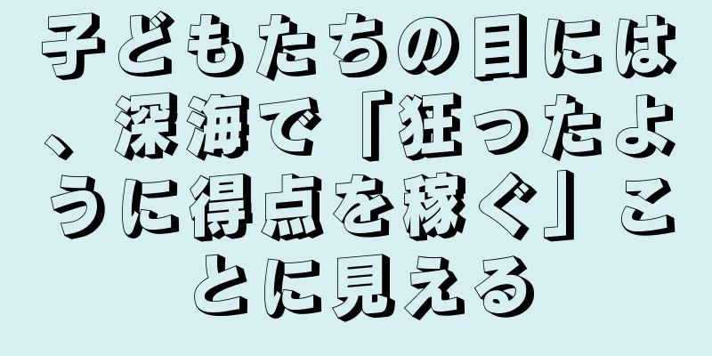 子どもたちの目には、深海で「狂ったように得点を稼ぐ」ことに見える