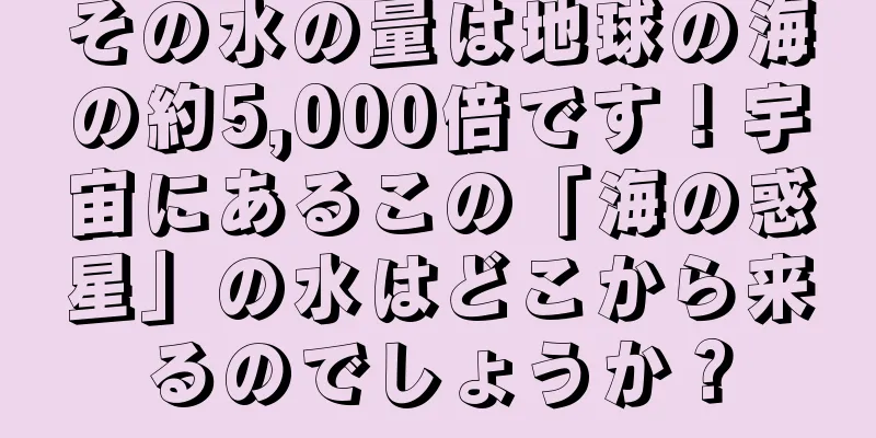 その水の量は地球の海の約5,000倍です！宇宙にあるこの「海の惑星」の水はどこから来るのでしょうか？