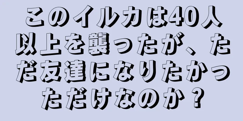 このイルカは40人以上を襲ったが、ただ友達になりたかっただけなのか？