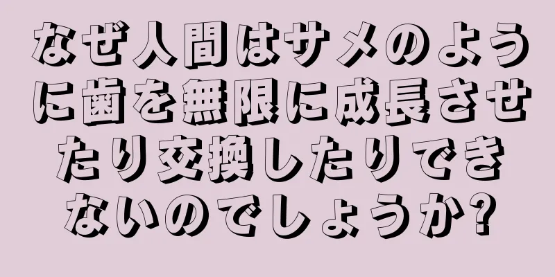 なぜ人間はサメのように歯を無限に成長させたり交換したりできないのでしょうか?