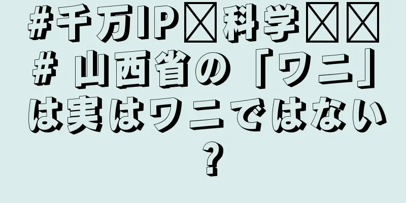 #千万IP创科学热门# 山西省の「ワニ」は実はワニではない？