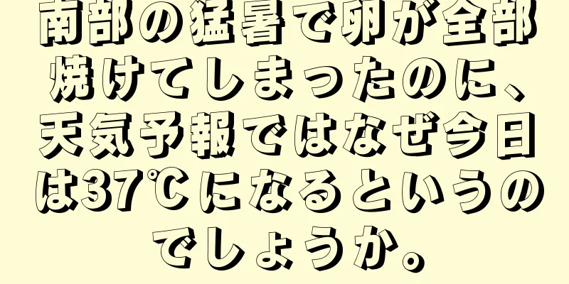 南部の猛暑で卵が全部焼けてしまったのに、天気予報ではなぜ今日は37℃になるというのでしょうか。