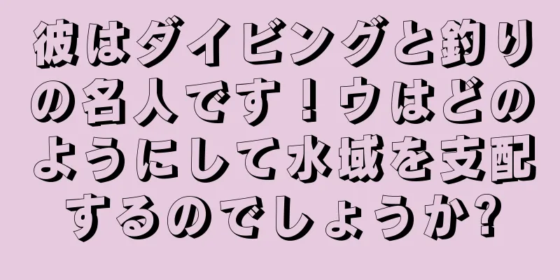 彼はダイビングと釣りの名人です！ウはどのようにして水域を支配するのでしょうか?