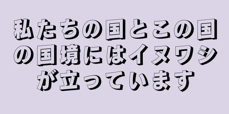 私たちの国とこの国の国境にはイヌワシが立っています