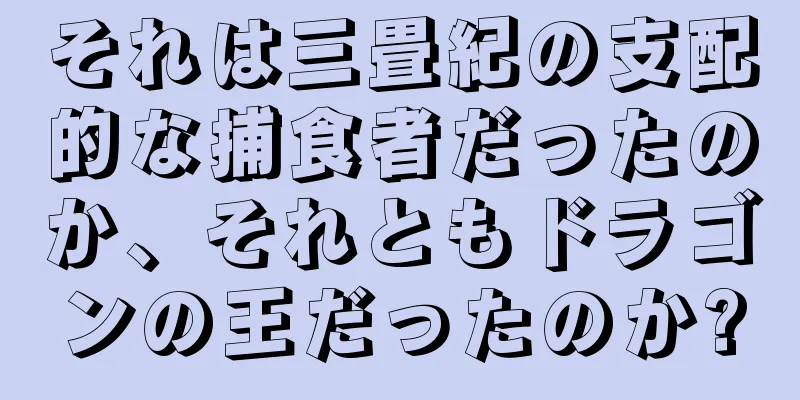 それは三畳紀の支配的な捕食者だったのか、それともドラゴンの王だったのか?