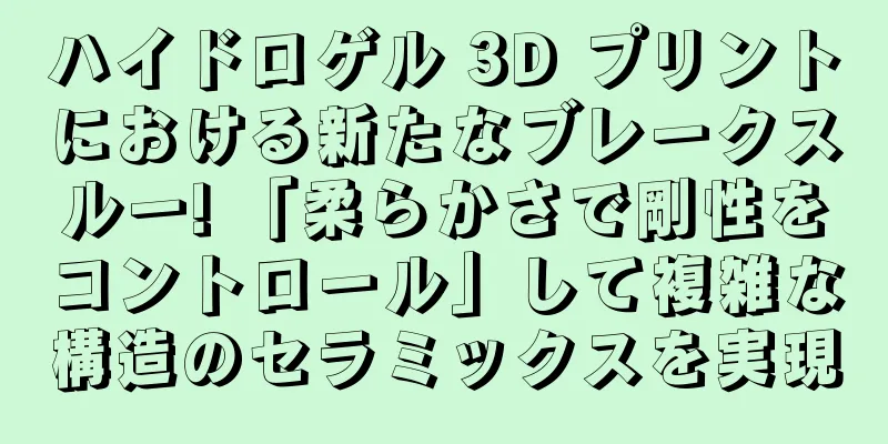 ハイドロゲル 3D プリントにおける新たなブレークスルー! 「柔らかさで剛性をコントロール」して複雑な構造のセラミックスを実現