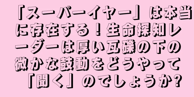 「スーパーイヤー」は本当に存在する！生命探知レーダーは厚い瓦礫の下の微かな鼓動をどうやって「聞く」のでしょうか?