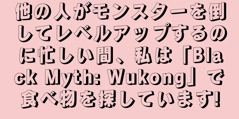 他の人がモンスターを倒してレベルアップするのに忙しい間、私は「Black Myth: Wukong」で食べ物を探しています!