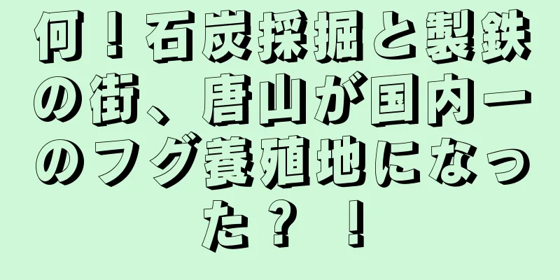 何！石炭採掘と製鉄の街、唐山が国内一のフグ養殖地になった？ ！