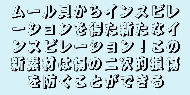ムール貝からインスピレーションを得た新たなインスピレーション！この新素材は傷の二次的損傷を防ぐことができる