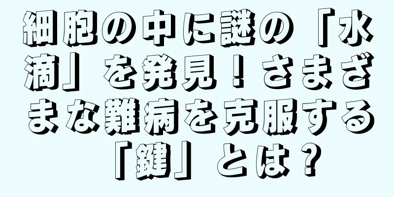 細胞の中に謎の「水滴」を発見！さまざまな難病を克服する「鍵」とは？